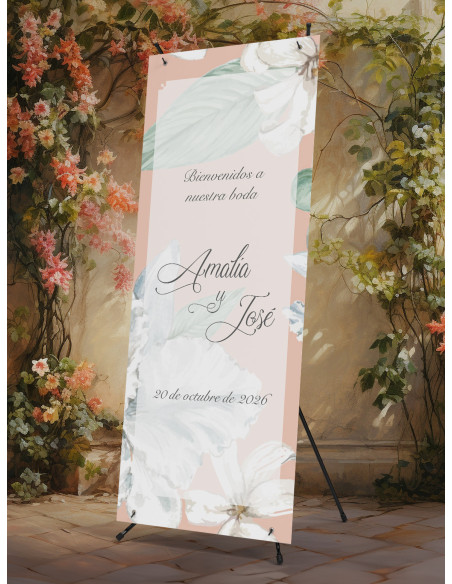 Banners de Bienvenida Bodas modelo Alma