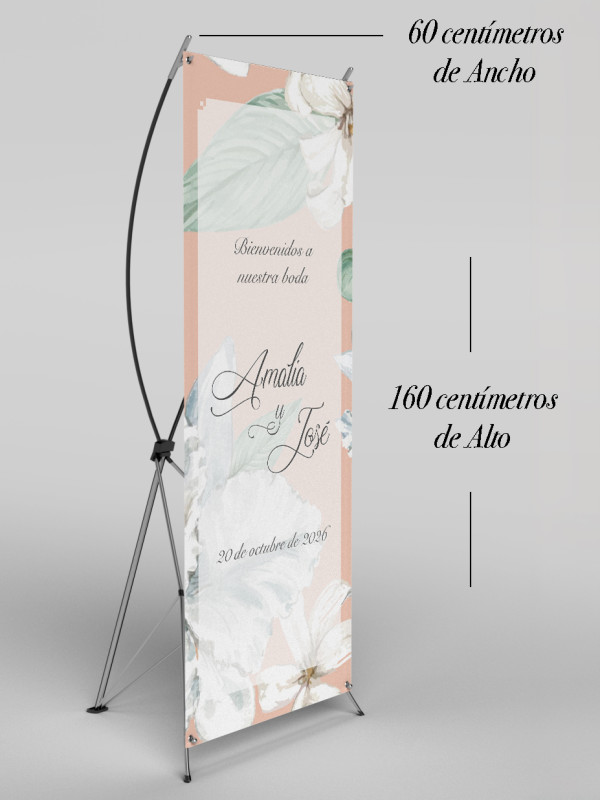 Banners de Bienvenida Bodas modelo Alma