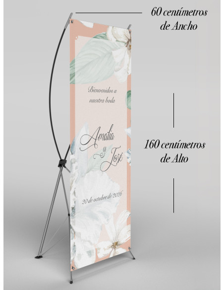 Banners de Bienvenida Bodas modelo Alma