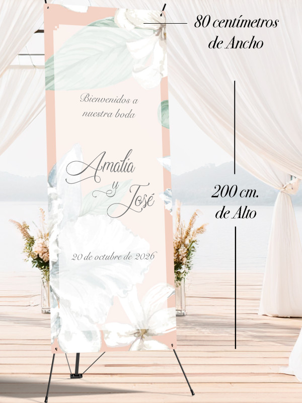 Banners de Bienvenida Bodas modelo Alma