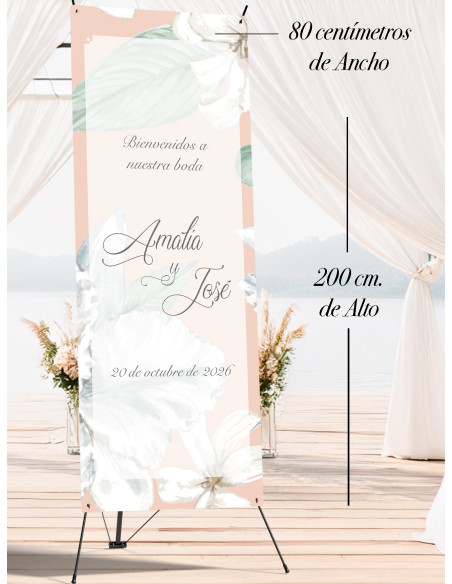 Banners de Bienvenida Bodas modelo Alma
