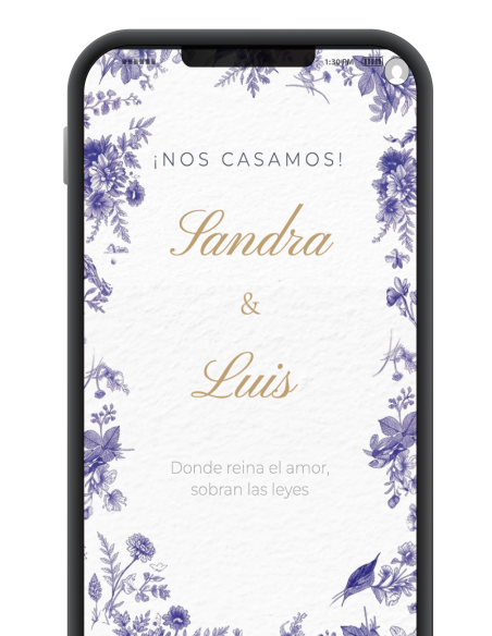 Invitación boda digital original gratis