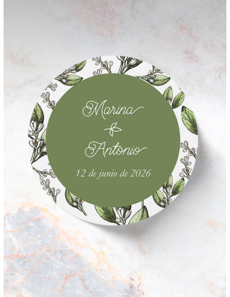 Adhesivos boda Azahar