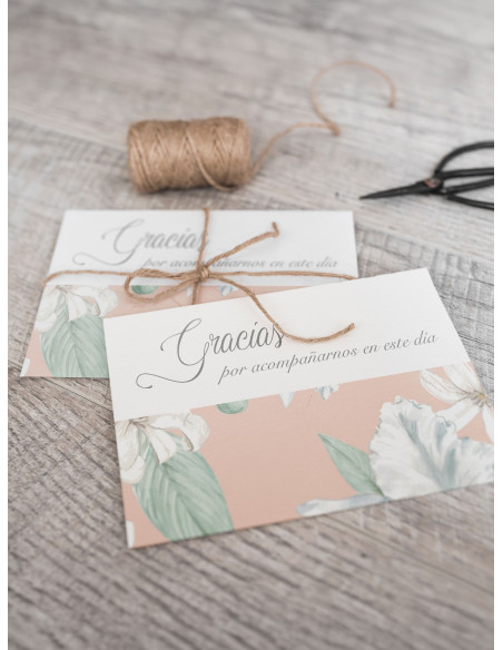 Tarjeta agradecimiento Alma