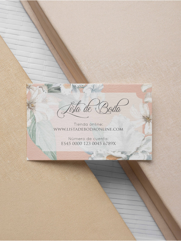 Tarjeta lista de boda Alma