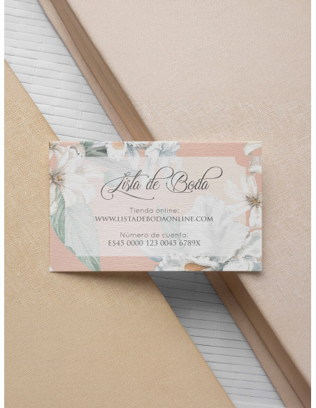 Tarjeta lista de boda Alma