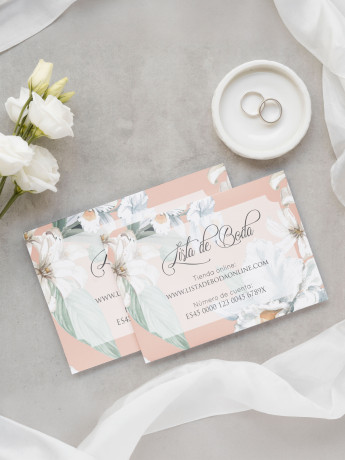 Tarjeta lista de boda Alma