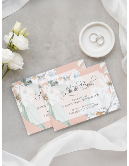Tarjeta lista de boda Alma