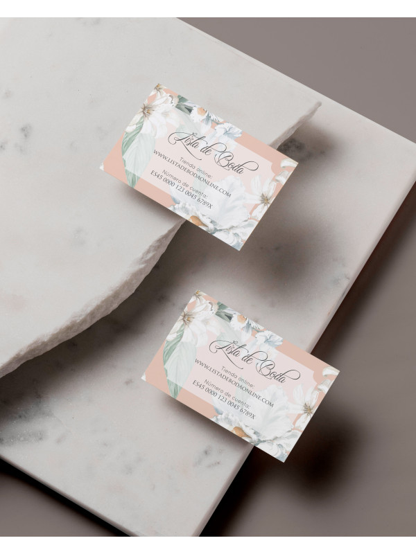 Tarjeta lista de boda Alma