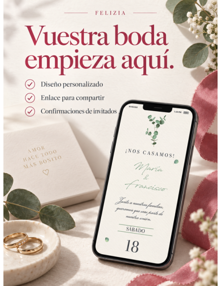 Pack Invitaciones Papel y Digital 50