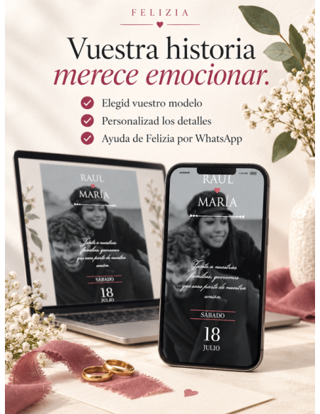 Pack Invitaciones Papel y Digital 100