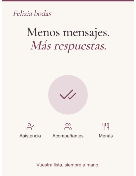 Menos mensajes y más respuestas: asistencia, acompañantes y menús en la aplicación Felizia.