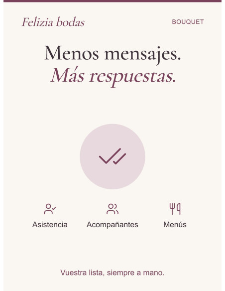 Menos mensajes y más respuestas: asistencia, acompañantes y menús en la aplicación Felizia.