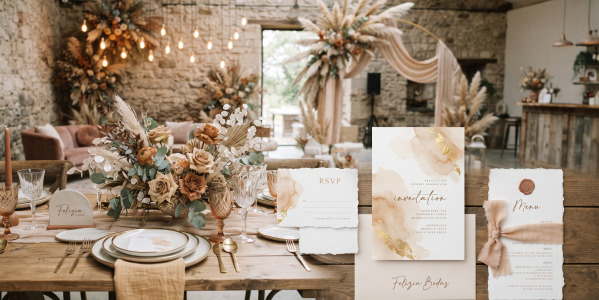 Tendencias de Bodas: Paletas de Colores y Papelería de Autor que Marcan Estilo